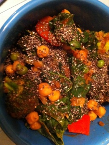 I've topped my curry with chia seeds for some added nutrition.